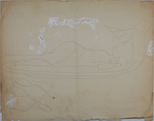 Load image into Gallery viewer, John Middleton Freeman. Reclining nude "French Ice Cream". Pen and Ink drawing. XX C.