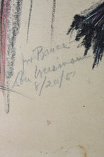 Load image into Gallery viewer, Bruce-Lou (perhaps the last name comes next, but it's illegible). Urban Crucifiction. Crayon drawing. 1951.