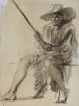 Load image into Gallery viewer, Roy Charles Gamble. Three male figure studies. Chalk drawings. Early XX C.