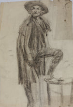 Load image into Gallery viewer, Roy Charles Gamble. Three male figure studies. Chalk drawings. Early XX C.