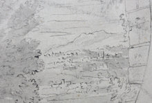 Load image into Gallery viewer, Etienne Allegrain. Italianate Landscape with Buildings. Ink and wash drawing. XVII C.