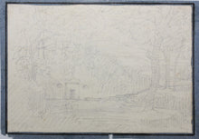 Load image into Gallery viewer, Landscape with a classical portico. Graphite drawing. XVIII C.