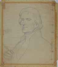 Load image into Gallery viewer, Portrait of Thomas Jefferson. Graphite drawing. XX C.