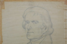 Load image into Gallery viewer, Portrait of Thomas Jefferson. Graphite drawing. XX C.
