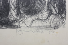 Load image into Gallery viewer, Seascape with church and houses. Lithograph. 1948.