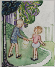 Load image into Gallery viewer, Rachel Zelber. Jack and Jill. Monkey and hare. Outside walk. Three sheets from a portfolio. XX C.