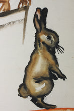 Load image into Gallery viewer, Rachel Zelber. Jack and Jill. Monkey and hare. Outside walk. Three sheets from a portfolio. XX C.