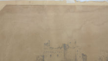 Load image into Gallery viewer, Anonymous artist. Seashore with fortress, boats and staffage figures. Graphite drawing. XIX C.