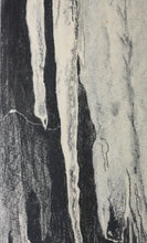 Load image into Gallery viewer, S. Hart. Work cart placed on its end and leaned against a wall for the winter. Ink and brush drawing. 1974.