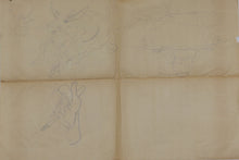 Load image into Gallery viewer, Jack Bennett. Female portrait, Bar scene, Cowboy, Bull, Party Pooper etc. Three sheets of graphite drawings. XX C.