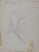 Load image into Gallery viewer, John Middleton Freeman. Portrait of Debbie. Ink drawing. 1975.