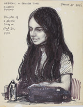 Load image into Gallery viewer, John Middleton Freeman. Portrait of Julianna Goldberg. Ink drawing. 1970.
