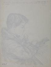 Load image into Gallery viewer, John Middleton Freeman. Portrait of a boy with Ice Cream Cone at Howard Johnson's. Ink drawing. 1969.