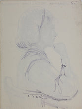 Load image into Gallery viewer, John Middleton Freeman. Portrait of Connie Williams. Ink drawing. 1976.