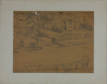 Load image into Gallery viewer, John Middleton Freeman. House of General Podtyagin. Graphite drawing. 1940.
