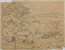 Load image into Gallery viewer, John Middleton Freeman. Rural landscape. Graphite drawing. 1935.