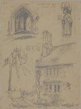 Load image into Gallery viewer, John Middleton Freeman. Princeton, NJ, architectural drawings. Graphite drawing. 1935.