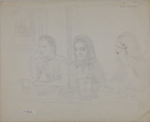 Load image into Gallery viewer, John Middleton Freeman. Drama in life of social conditions. Ink drawing. 1974.