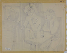 Load image into Gallery viewer, John Middleton Freeman. At the Virginian. Portrait of Suzy "Creamcheese." Ink drawing. 1975.