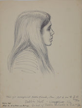 Load image into Gallery viewer, John Middleton Freeman. Portrait of Deborah Hall. Ink drawing. 1970.
