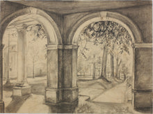 Load image into Gallery viewer, John Middleton Freeman. Rotunda and Long Walk UVA. Graphite drawing. 1937.
