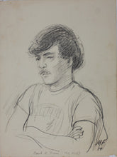 Load image into Gallery viewer, John Middleton Freeman. Portrait of David R. Sloane. Graphite drawing. 1974.
