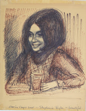 Load image into Gallery viewer, John Middleton Freeman. Portrait of Stephanie Fogle. Ink drawing. Late XX C.