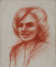 Load image into Gallery viewer, John Middleton Freeman. Portrait of Nita Christophersen. Sanguine drawing. Late XX C.