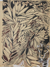 Load image into Gallery viewer, John Middleton Freeman. Floral ornament with lion's head. Mix media drawing. 1965.