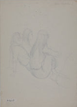 Load image into Gallery viewer, John Middleton Freeman. Audience watching children's play in Richmond. Ink drawing. 1974.