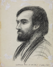 Load image into Gallery viewer, John Middleton Freeman. Portrait of unknown man at Chi Chi's. Graphite drawing. 1985.