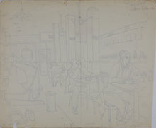 Load image into Gallery viewer, John Middleton Freeman. At Smith's, New York. Ink drawing. 1969.
