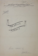 Load image into Gallery viewer, John Middleton Freeman. Sketches of cats. Two sheets of graphite drawings. XX C.
