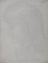 Load image into Gallery viewer, John Middleton Freeman. Portrait of a German-American Singer - Michelle Borgiano. Brownish Conte crayon drawing. 1950s..