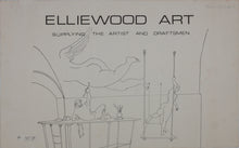 Load image into Gallery viewer, John Middleton Freeman. Life drawing class. Fayerweather Hall. Sanguine drawing. Late XX C.