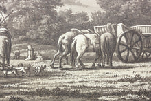 Load image into Gallery viewer, Joshua Bryant. Sporting scene in the forest of trois fontaine. Aquatint by Merigot. 1806.