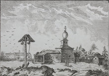 Load image into Gallery viewer, Charles Theodore Middleton. A view of Schorskarskoi-Pagost in Siberia/A view of Trojesski on the Siberian River Oby. Engraving. 1777.