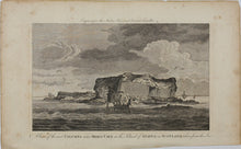 Load image into Gallery viewer, Pierre Charles Canot. View of the erect columns near the Shags cave, on the island of Staffa, taken from the sea. Engraving. C. 1779.