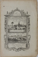 Load image into Gallery viewer, Charles Theodore Middleton. A view of Schorskarskoi-Pagost in Siberia/A view of Trojesski on the Siberian River Oby. Engraving. 1777.
