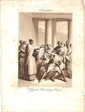 Load image into Gallery viewer, Giovanni Wenzel. Philippe Bigioli. Saint Odo of Cluny. Saint Gregory Thaumaturgus. Saint Frigidian. Saint Elizabeth of Hungary. Saint Felix of Valois. Presentation of Mary. Six aquatints. 1843.