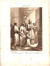 Load image into Gallery viewer, Giovanni Wenzel. Philippe Bigioli. Saint Odo of Cluny. Saint Gregory Thaumaturgus. Saint Frigidian. Saint Elizabeth of Hungary. Saint Felix of Valois. Presentation of Mary. Six aquatints. 1843.