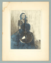 Load image into Gallery viewer, Paul August Briol. Portrait of Cellist Jennifer Chaudhury. Photograph. 1940-1950.