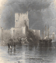 Load image into Gallery viewer, Thomas Creswick, after. Carrickfergus. Antrim. Engraving by Henry Wallis. Early 19 century.