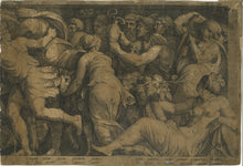 Load image into Gallery viewer, Jan Saenredam after Hendrick Goltzius after Polidoro da Caravaggio. The Punishment of Niobe. 1594.