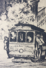Load image into Gallery viewer, Arthur W. Palmer. Grant and California Street, San Francisco. Etching. Mid XX C.