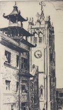 Load image into Gallery viewer, Arthur W. Palmer. Grant and California Street, San Francisco. Etching. Mid XX C.