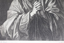Load image into Gallery viewer, Philippe de Champaigne, after. Our Lady of Sorrows. Engraving by Adrian van Melar. Second half of the 17th century.