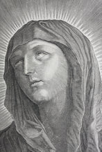 Load image into Gallery viewer, Guido Reni, after. Adrian van Melar, after. The head of the Virgin. Engraving by C. Galle. Second half of the 17th century.