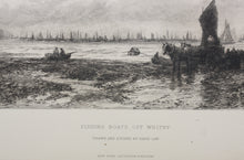 Load image into Gallery viewer, David Law. Fishing boats off Whitby. Etching. 1881.
