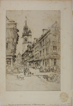 Load image into Gallery viewer, Henry Edridge ARA, after. Rue De La Grosse Horloge (Great-Clock), Évreux. Print by A. Dawson. 1880